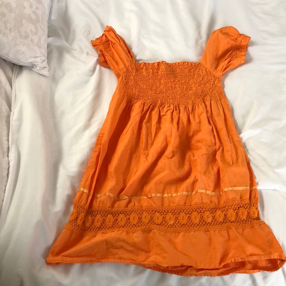 Cute Orange Cold shoulder dress